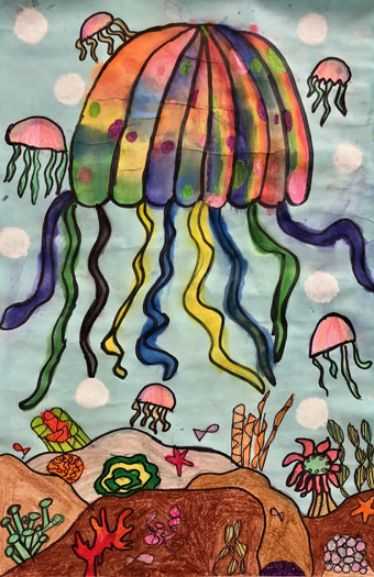 painting of a jellyfish
